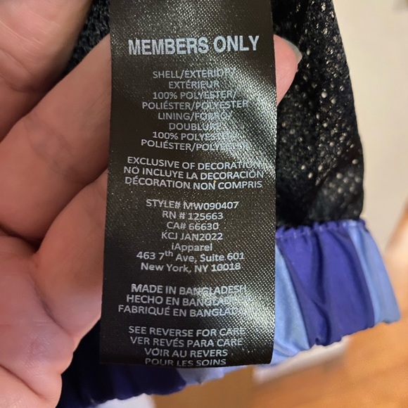 Space Jam Members Only Jacket Mens XL Purple Long Sleeve Hooded Windbreaker - Picture 5 of 9